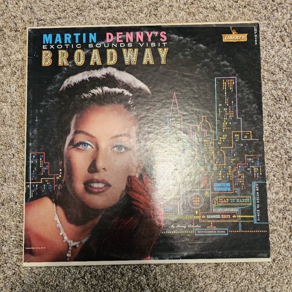 Martin Dennys exotic sounds visit Broadway Vinyl record - Picture 1 of 5